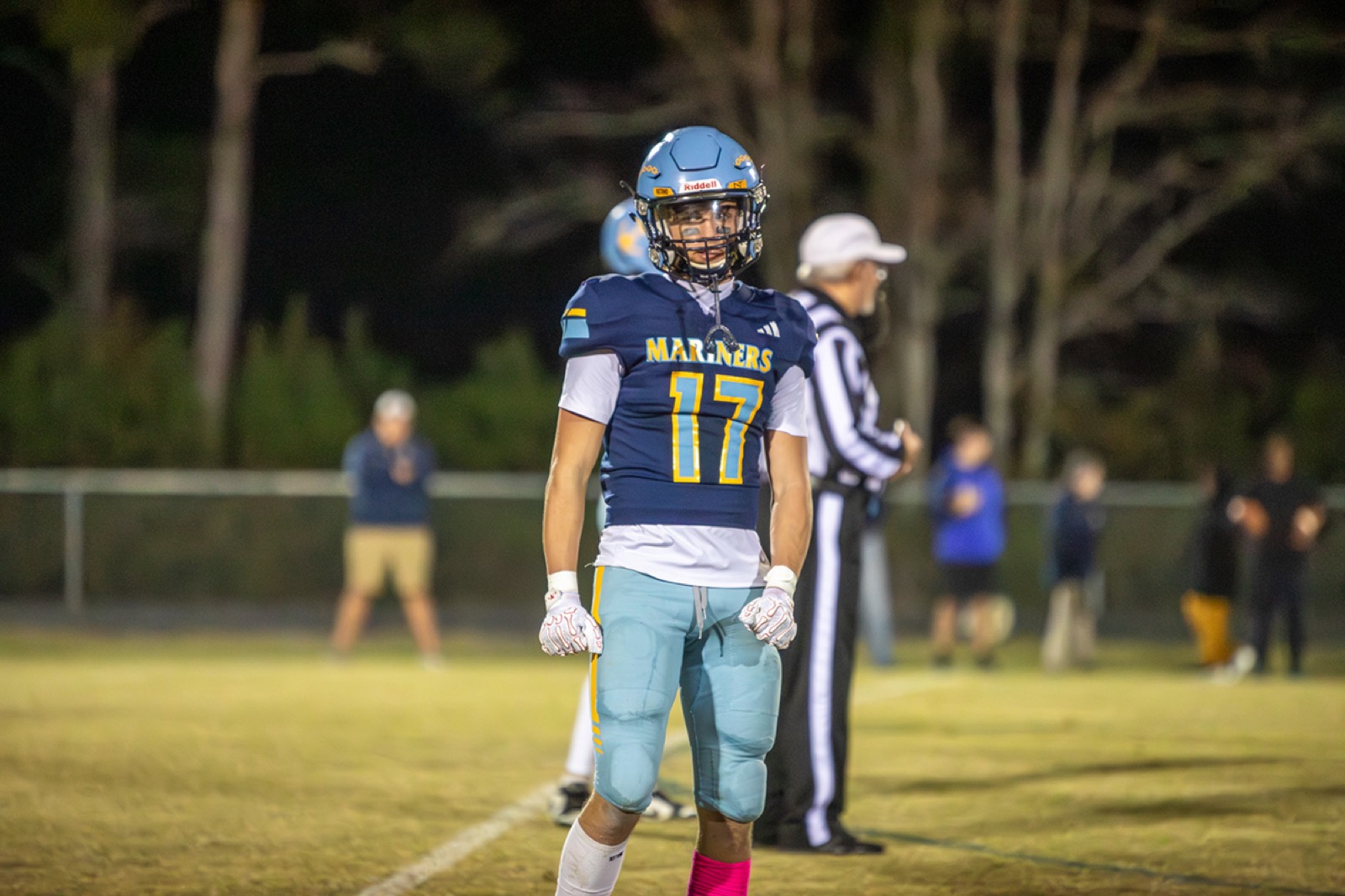 Conlan Elson #17, East Carteret Mariners, night game